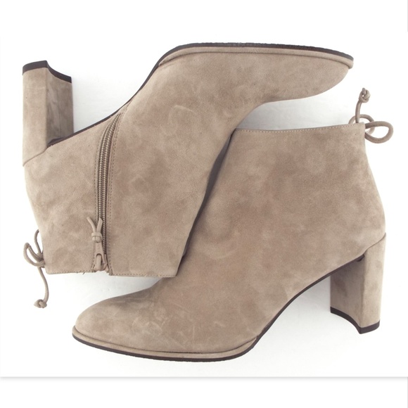 New STUART WEITZMAN Gray Suede Ankles Boots 9.5 - Picture 6 of 8